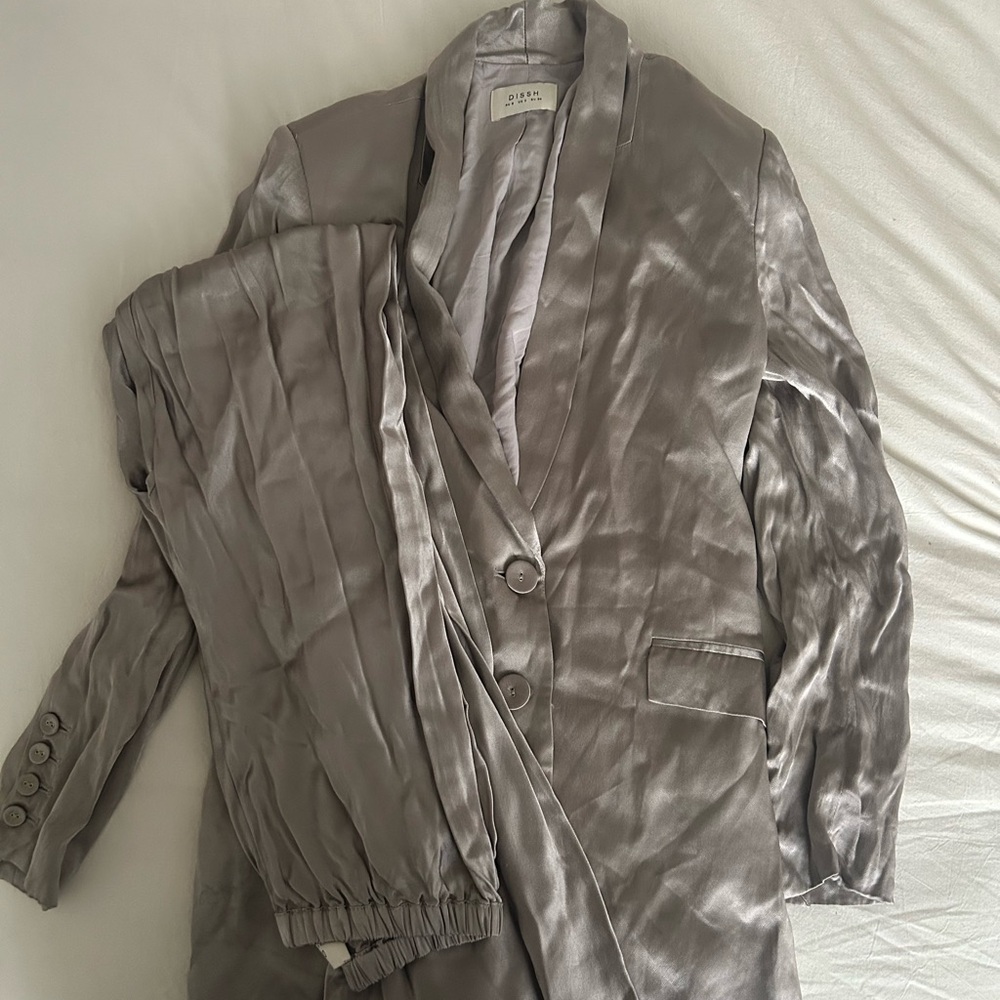 DISSH Metallic Gray Satin Garment